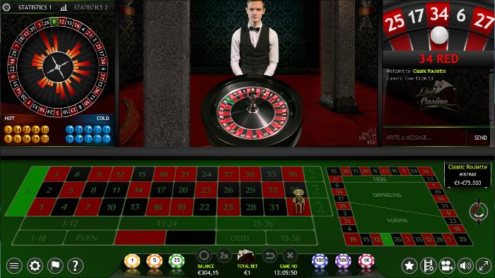 live croupier in online roulette