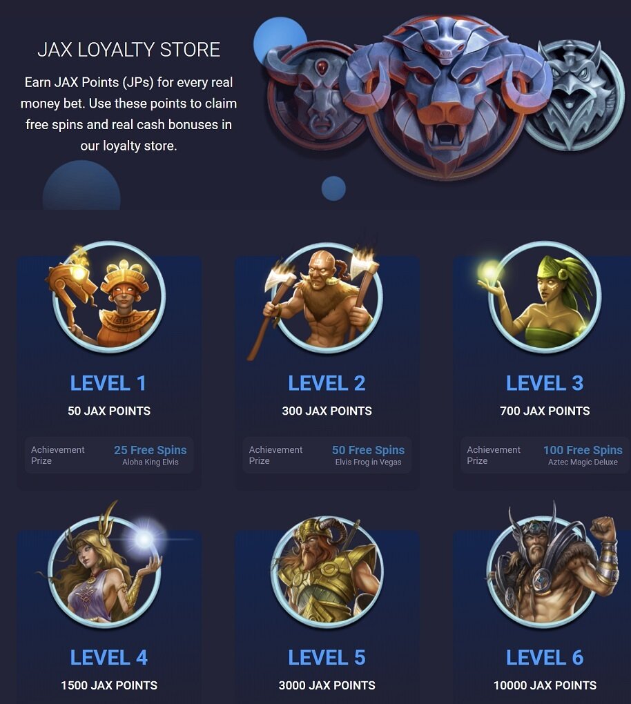 Casinojax VIP program