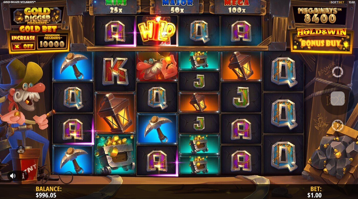 Gold Digger Megaways Main Game