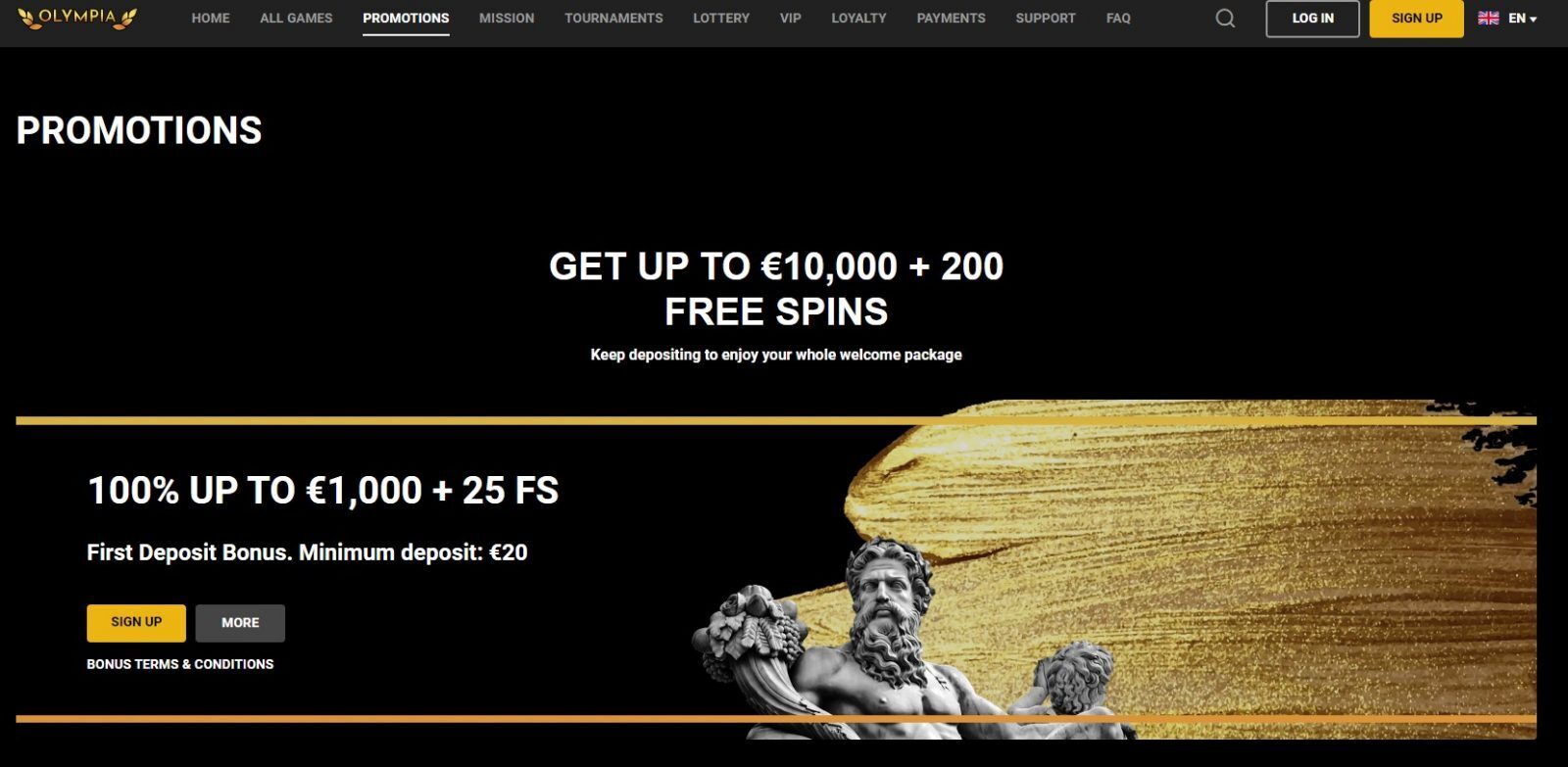 Olympia Casino promotions