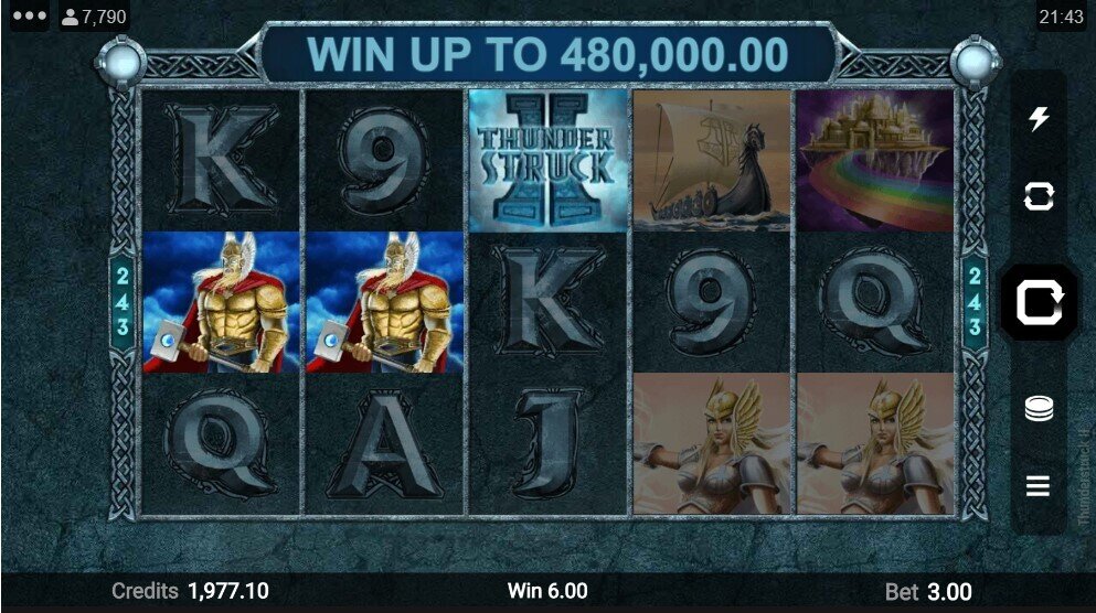 Thunderstruck II Slots Main Game 2